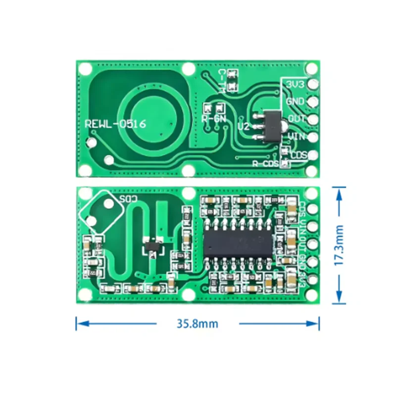 RCWL-0516 microwave radar sensor module Human body induction switch module Intelligent sensor