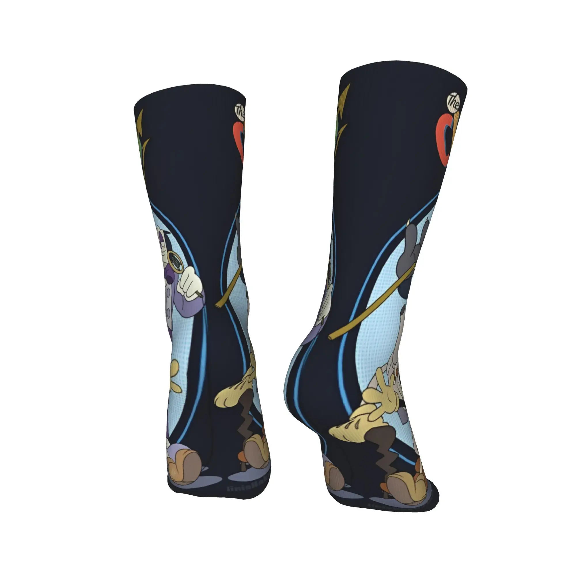カップヘッド漫画靴下レトロストッキング冬アンチスキッドユニセックス男性靴下高品質グラフィックアウトドアスポーツ靴下