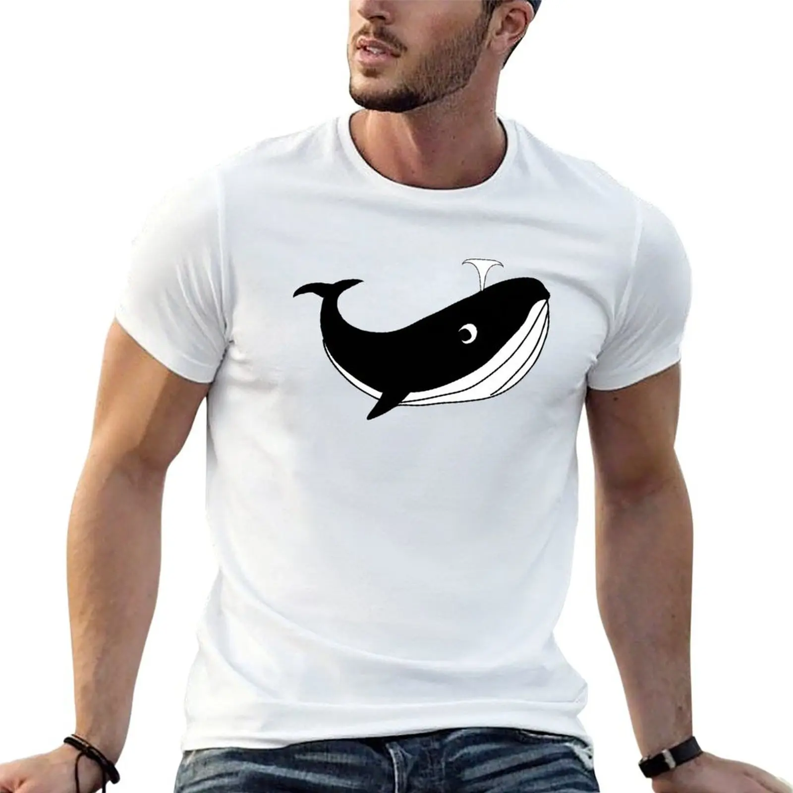 

Whale print T-Shirt t shirts for man slim fit t shirt man designer t shirts with prints T-shirt