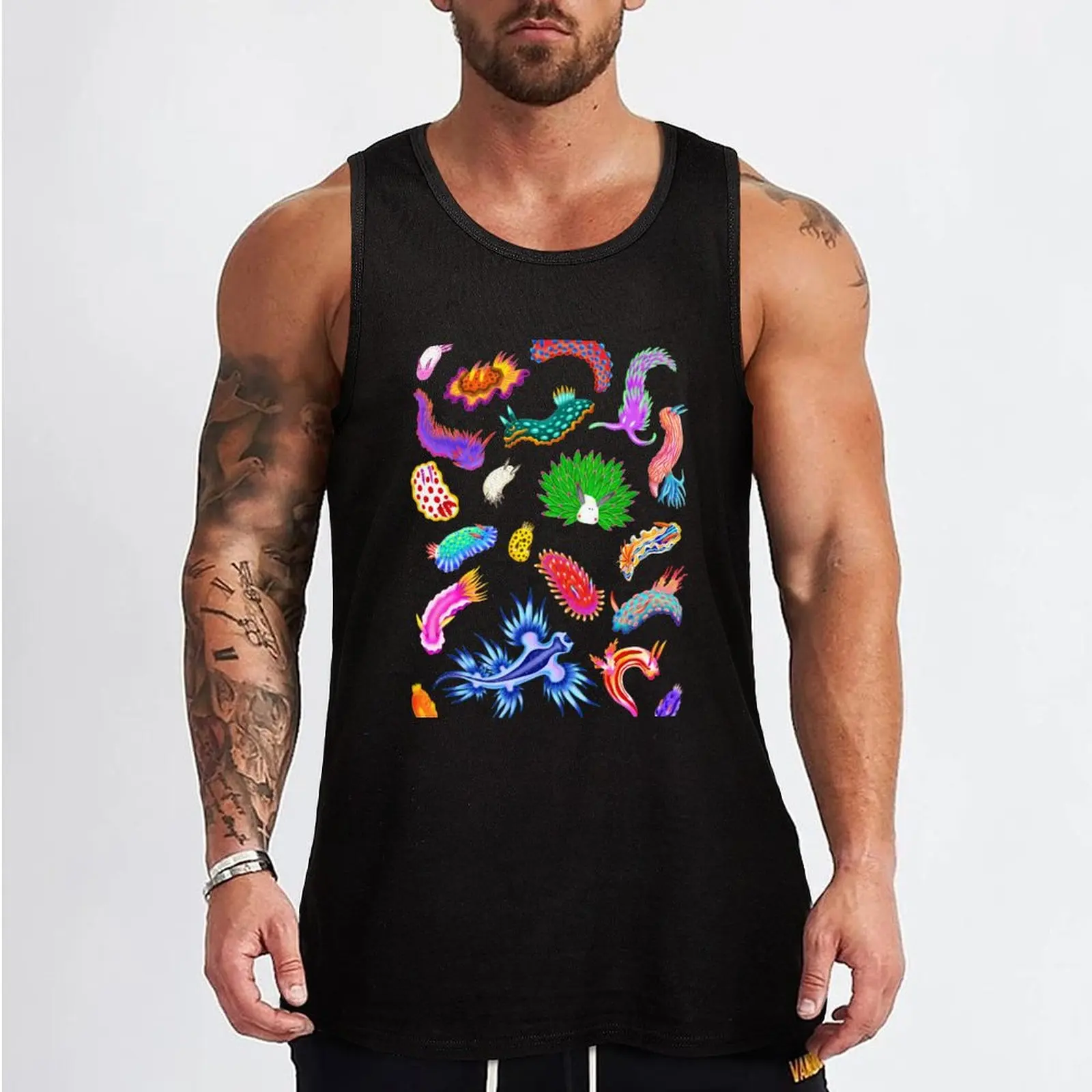 Rainbow Nudibranchs (Sea Slugs) Assortment Tank Top summer clothes man 2025 summer Men's tops Men's gym t-shirt singlet for men