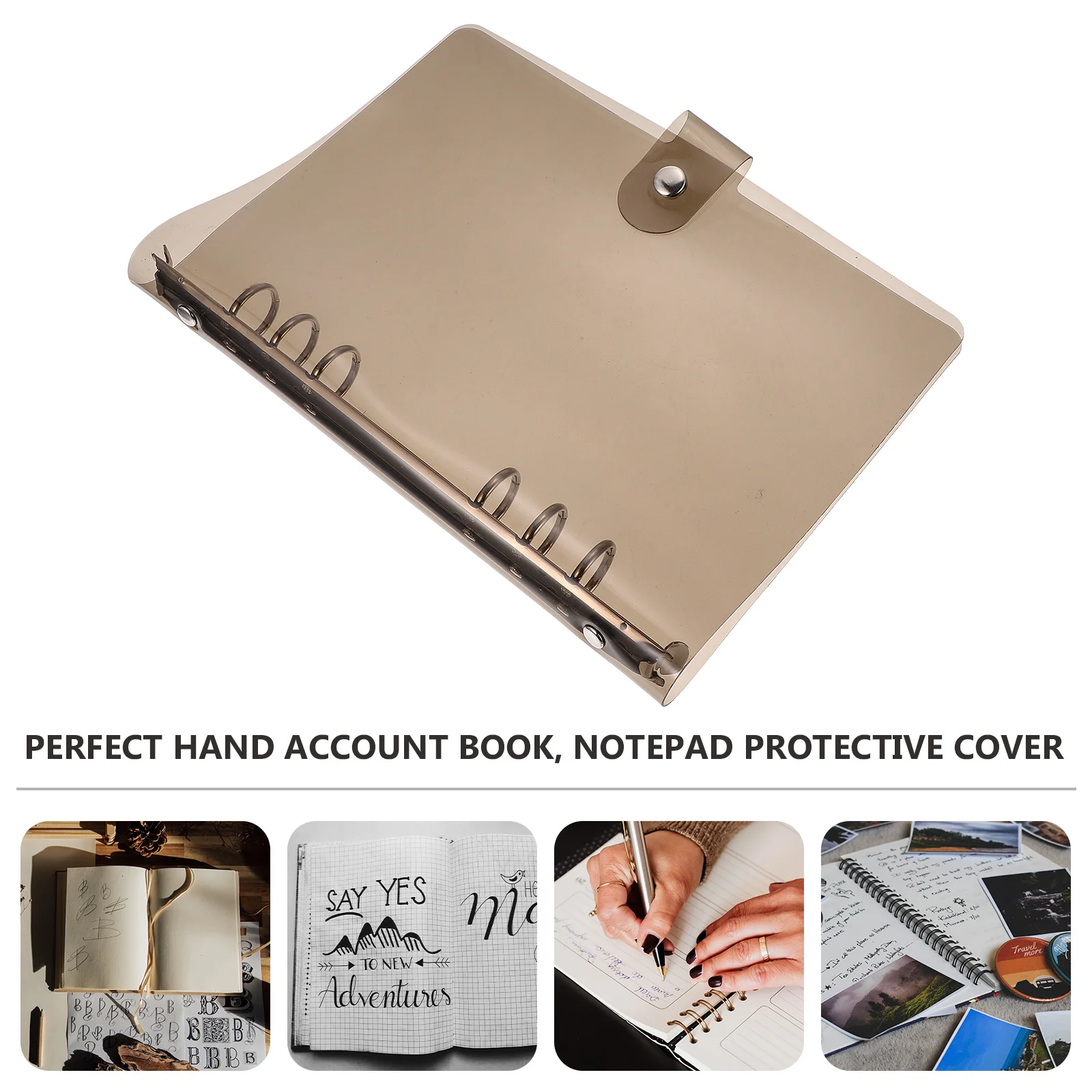 

1Pcs Loose-Leaf PVC Notebook Cover Protective Handbook Six-Ring Binder Case Loose-Leaf Case Notebook Cover