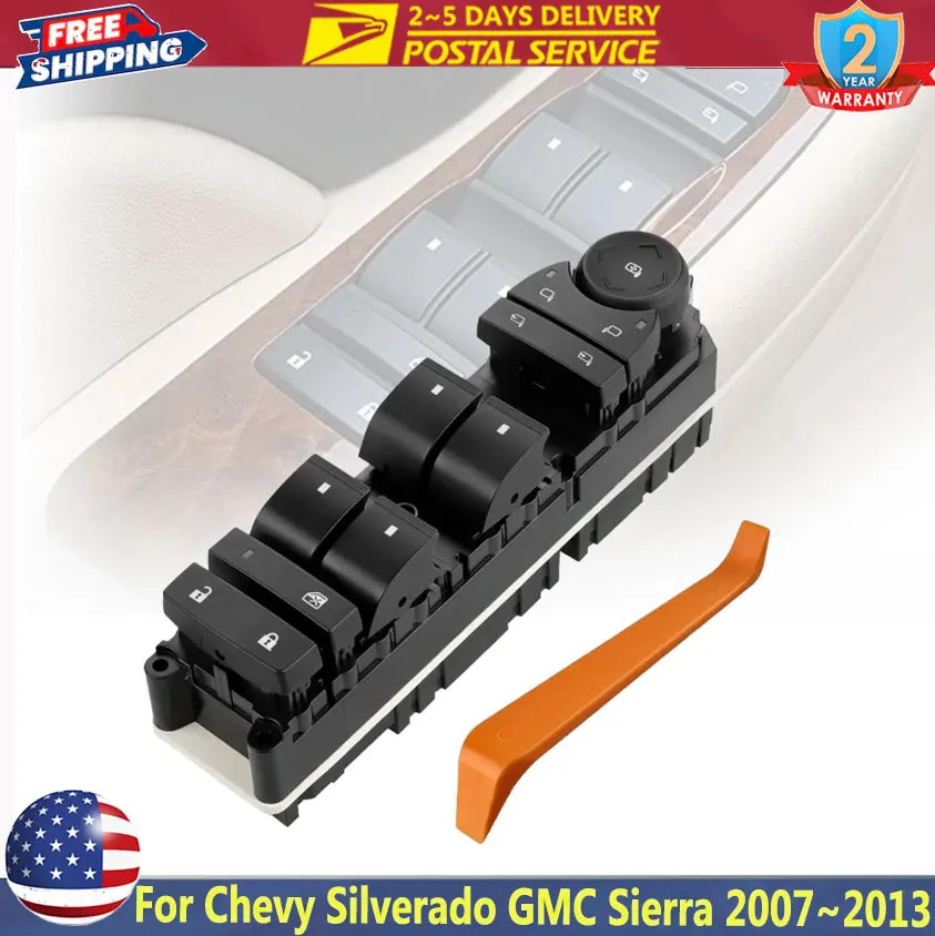 

Car Front Driver Power Window Control Switch For Chevy Silverado GMC Sierra 2007~2013 Window Lift Switch 20835553AC 15093440