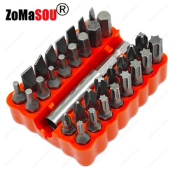 33pcs Professional Security Bit Set - Tamper-Proof Multi-Type Screwdrivers with Magnetic Bit Holder - Essential Tools for Home