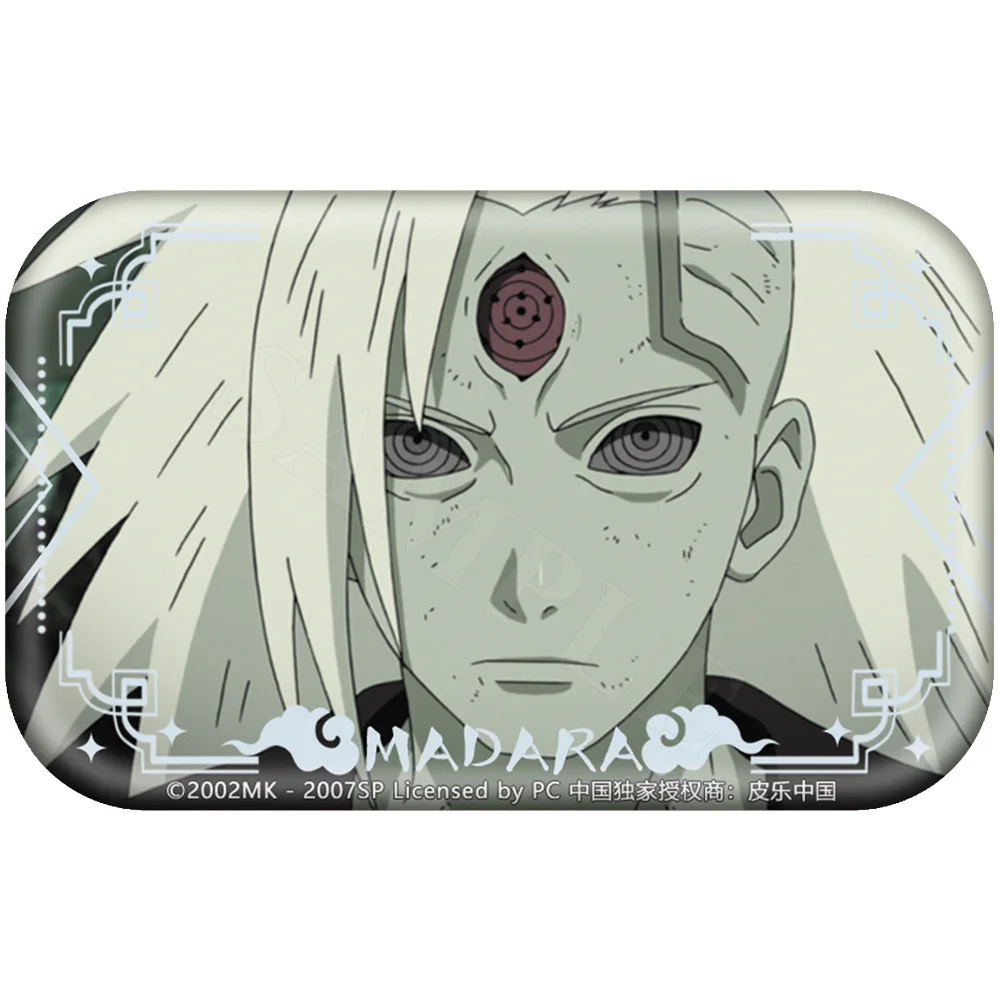 Naruto Sasuke Obito Madara Kakashi Sakura Itachi voorgezicht China officiële autorisatie cosplay vierkante badge