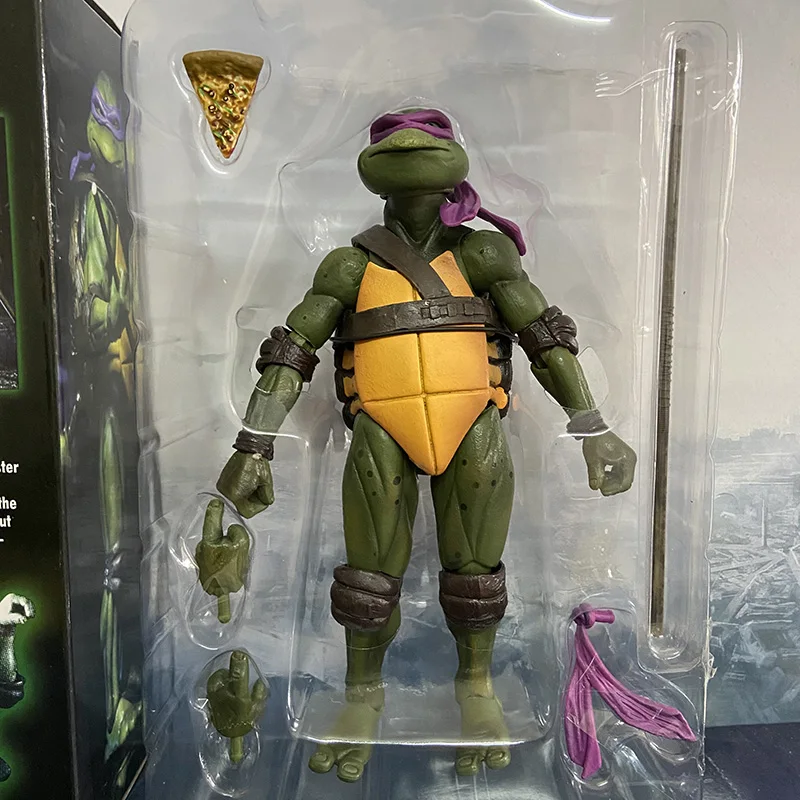 Film NECA Mutant Ninja Turtles Actionfigur Raphael Donatello Michelangelo Leonardo Shredder Krang Figuren Spielzeug – Detail 35