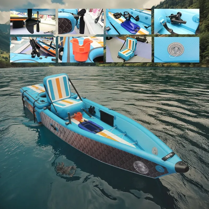 

【Best-selling】Upscale High Quality 380cm Length Pedal System Inflatable Kayak With Training Wheels