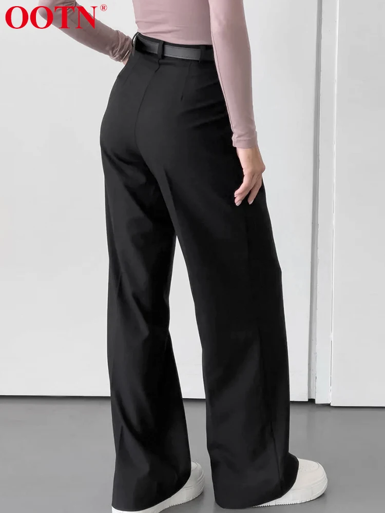 OOTN Fashion Trousers Women Loose High Waist Wide Leg Pants Office Lady Streetwear 2024 Summer Casual Solid Female Elegant