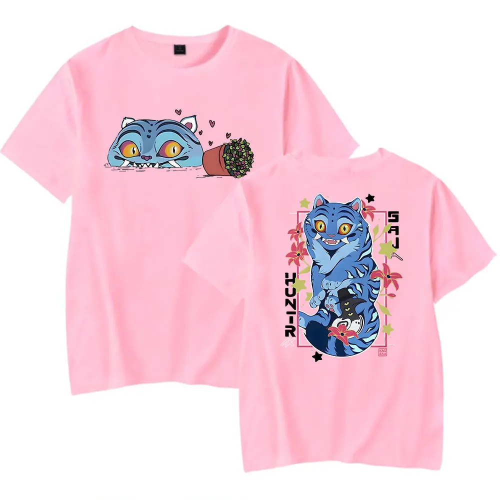 

KPop Demon Hunters Derpy Tiger T-shirt Boy girls kids Crewneck Short Sleeve T-shirts Streetwear Casual Fashion Cotton Tees