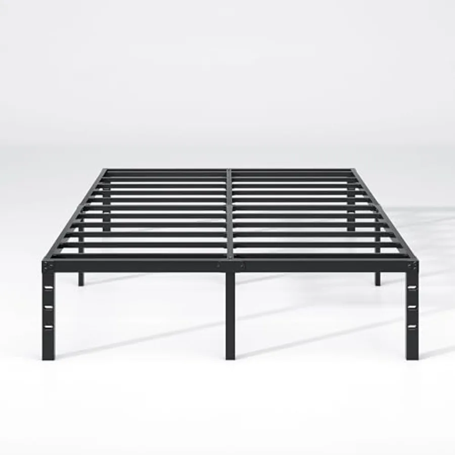 

Metal Bed Frame, Size Bed Frame with Storage Space, Heavy Duty Sturdy Mattress Foundation, Easy Assembly, No Box Sprg Needed, B