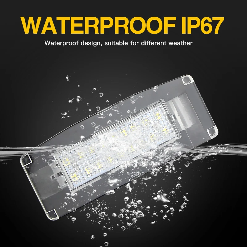 2PCS LED License Plate Lights Canbus For Maserati Ghibli M157 2014-2020 White Number Plate Lamps Error Free 12V Car Accessories