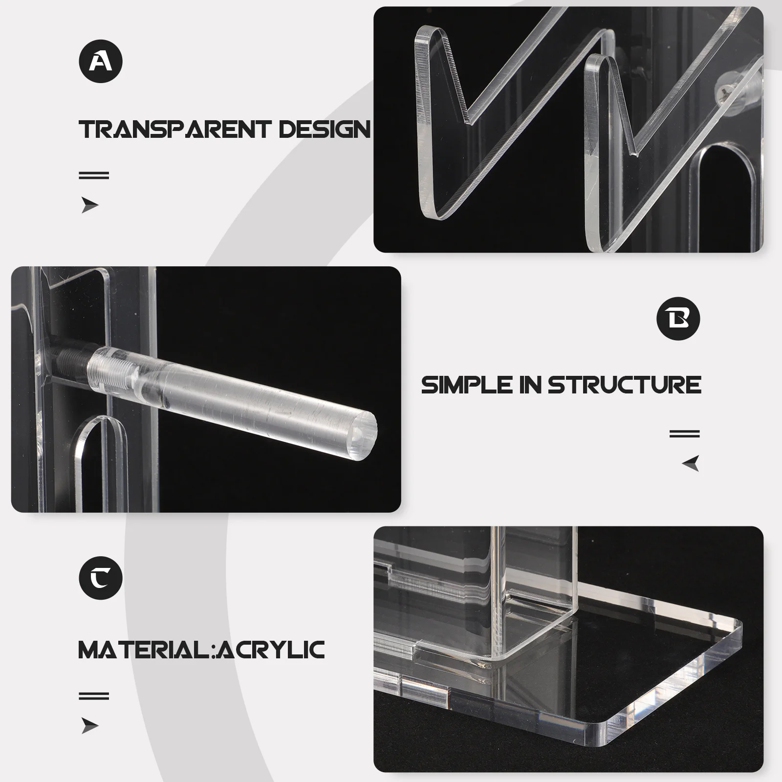 

Game Controller Display Holder Clear 3-Layer Stand For Desk Organizer Storage Rack Gaming Accessories Controller Support