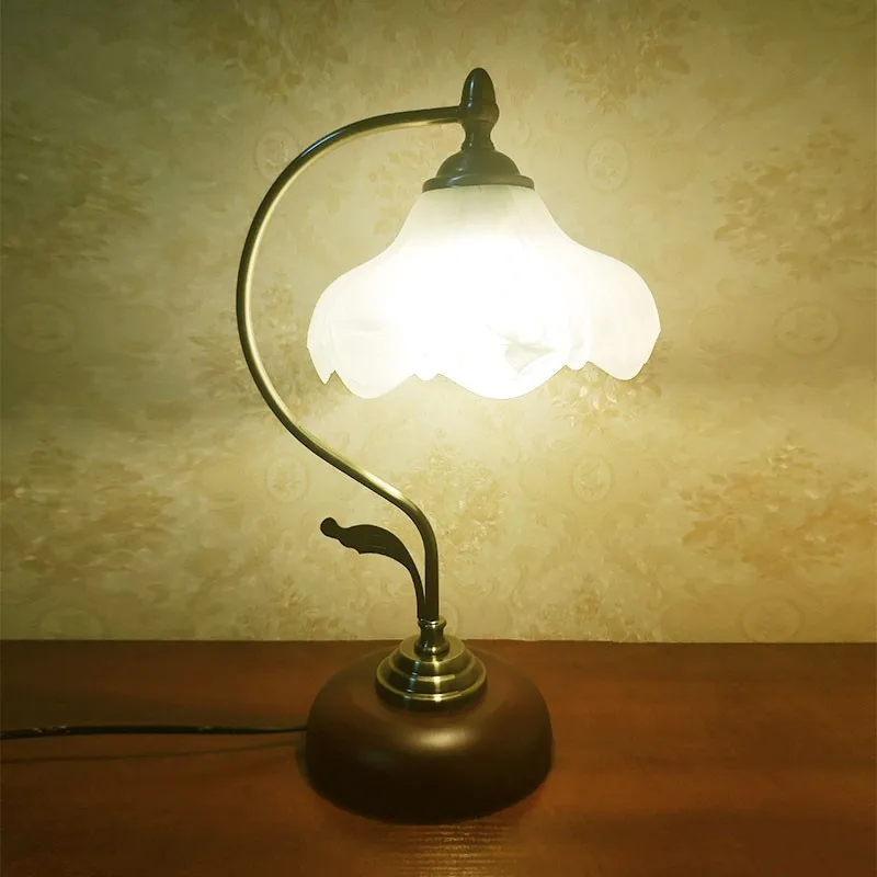 Imagem -06 - Estilo Americano Todo Cobre Decorativa Desk Lamp Iluminação de Cabeceira do Quarto Estudo Retro Rural Americano Estudo Moderno