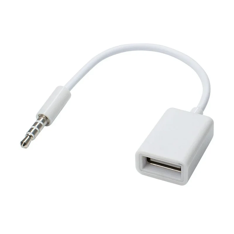 Câble adaptateur de convertisseur OTG, 15cm, 3.5mm, 2.0, câble Audio, Jack AUX mâle vers USB, accessoires de voiture, Type A femelle