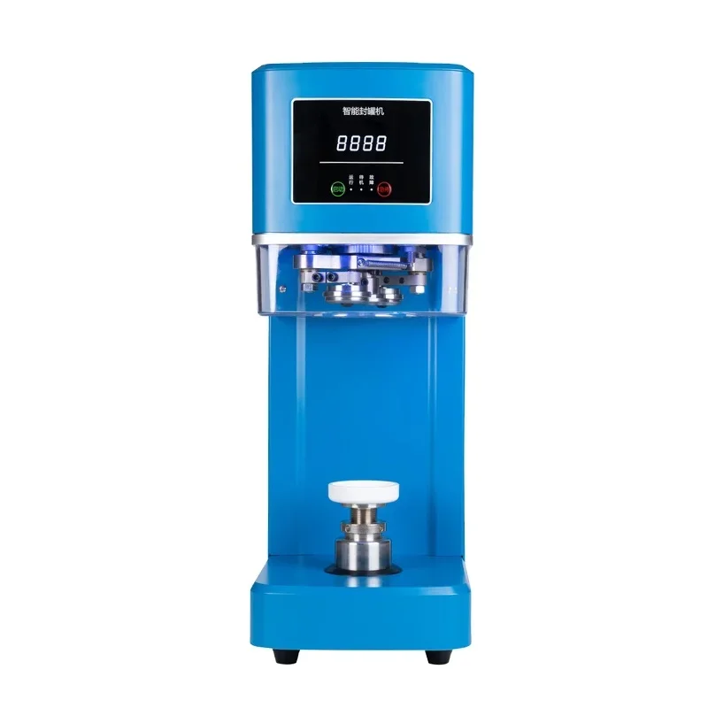 New arrive model full automatic can seamer with multi colors can sealing machine for beverage, popcorn cups OEM LOGO