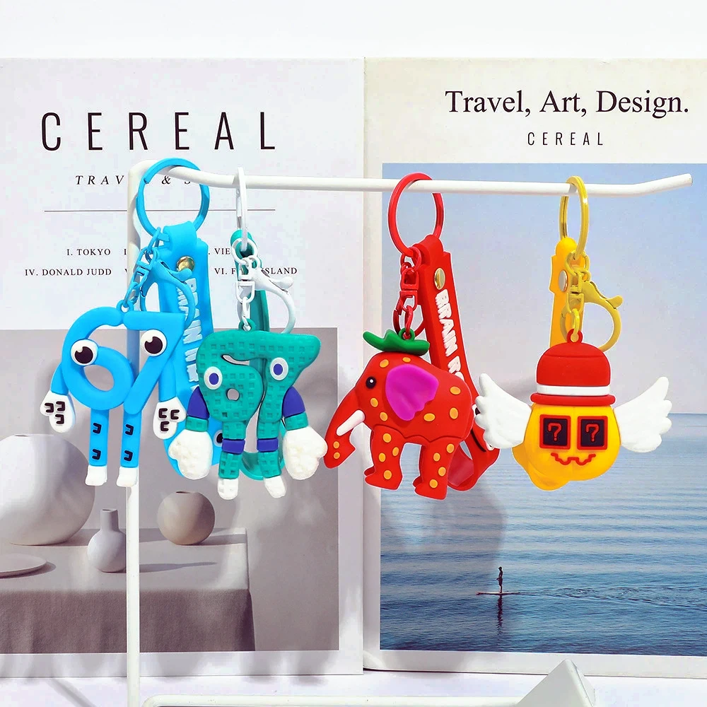 Hot Cartoon Game STEAL A BRAINROT Keychain Toy Blue 67 Sahur Bag Pendant Cute 67 Decoration Surround Blue 67 Toy Gift