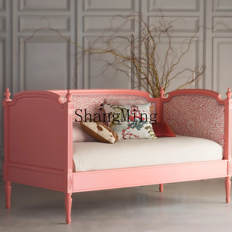 

DHY pastoral retro nostalgic multi-functional canopy sofa bed B & B furniture
