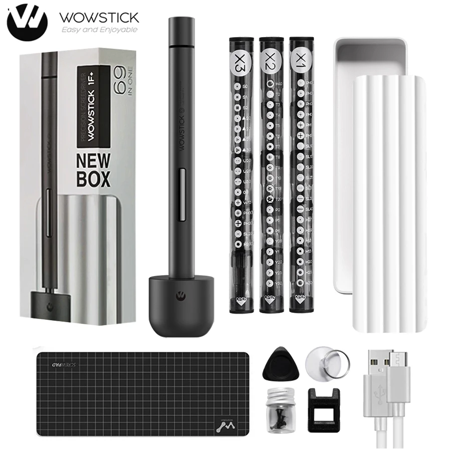 Беспроводная электрическая отвертка Wowstick 1F + Pro 64 в 1 с литий-ионной зарядкой