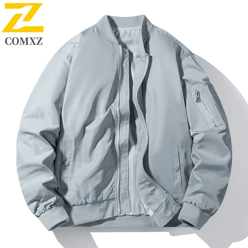

COMXZ 2025 Men's Plus Size MA1 loose Jacket Winter Thickened American Style Aviation Leather Coat Windproof Warm