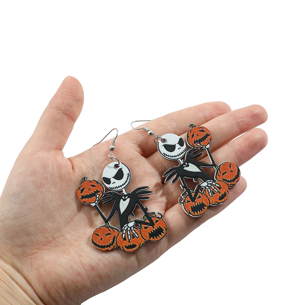 Disney The Nightmare Before Christmas Earrings Cartoon Figure Jack Skellington Earrings Halloween Gifts