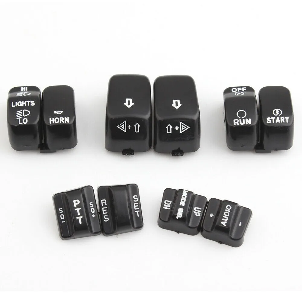 Black /ABS Hand Control Switch Button Covers For Touring FLHTCU FLTRU FLTRK For FLHTCUTG 1996-2013 Replacement Parts