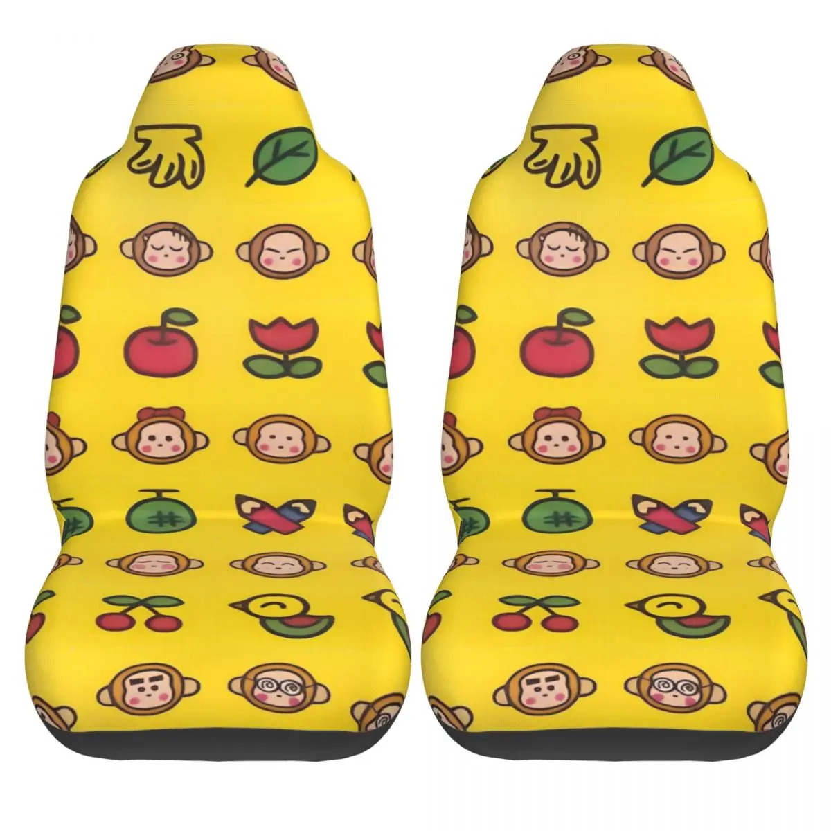 

Monkichi Car Seat Covers Polyester Protector Auto Seat Covers 2 Pcs Pretty Taxi Cover