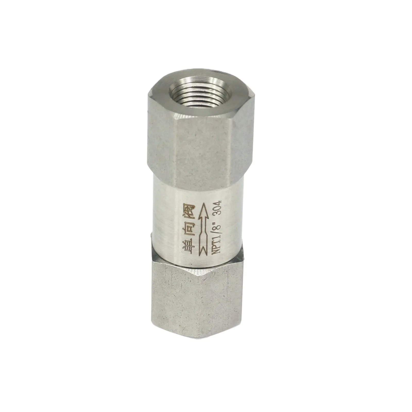 

1/8" NPT Female Check One Way Valve 304 Stainless Steel Water Gas Oil Non-return