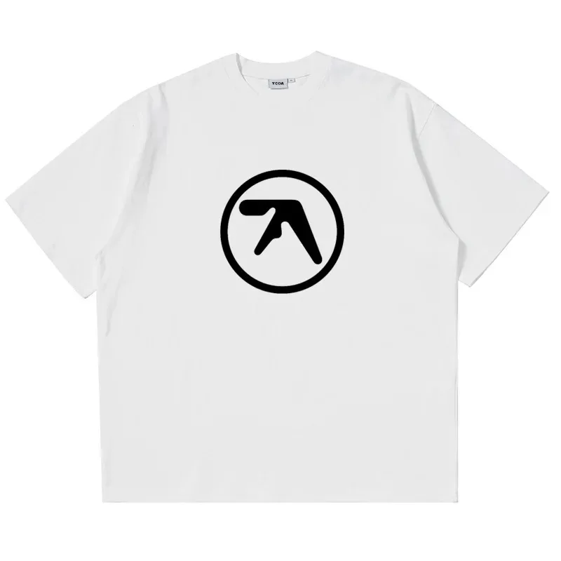 2024 Tshirt da uomo in stile coreano Cotton Aphex Twin Y2k Streetwear Graphic coreano Fashion Print Harajuku Vintage top Tees oversize