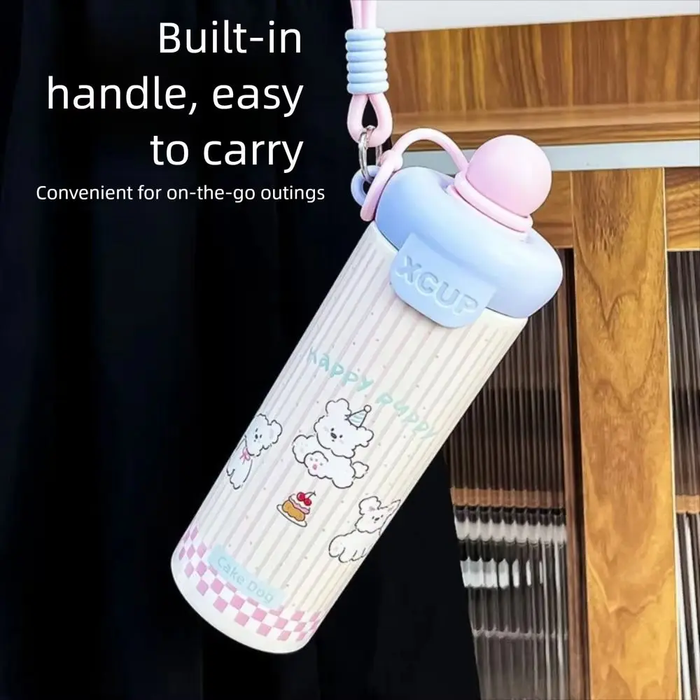 

Large Capacity Insulated Tumbler Portable Design Cute Style 316 Stainless Steel Cup With Strap 500ml Volume