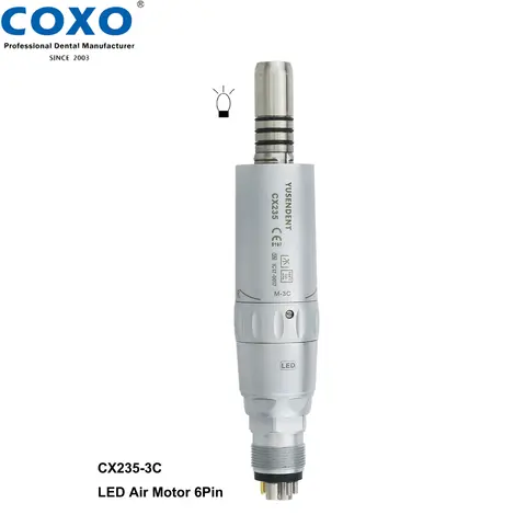 COXO डेंटल LED फाइबर ऑप्टिक एयर मोटर कम स्पीड हैंडपीस के लिए आंतरिक जल स्प्रे 2/4/6 छेद E टाइप फिट NSK KAVO 10 best sales दंत मोटर - №5