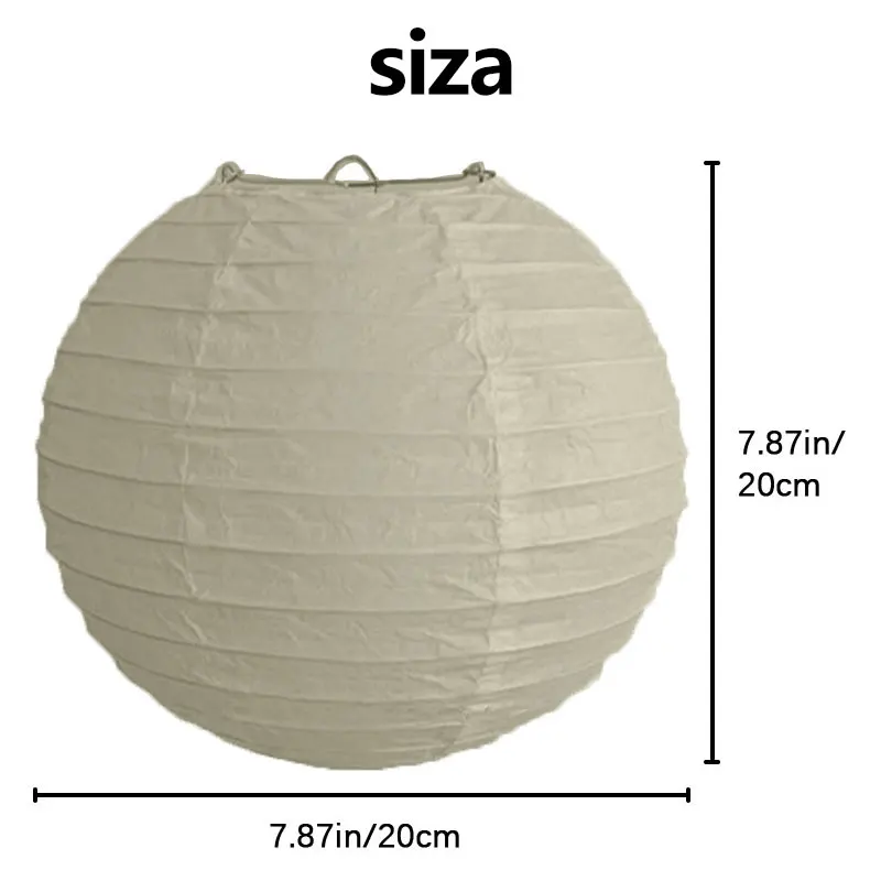 Lanternes rondes en papier beige pour festivals et fêtes Billy, lanternes décoratives à suspendre, 10cm, 20cm, 30cm, 12 pièces