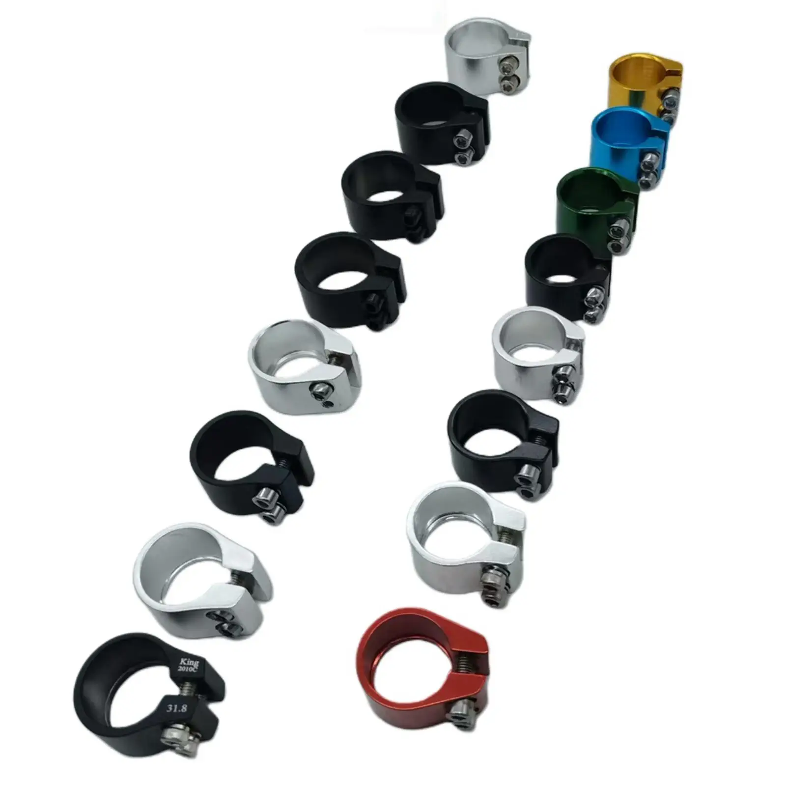 Bicycle Seatpost Clamp 28.6mm Aluminum Alloy Tool Free Saddle Tightener Shock Absorb Collar for Road Bike Mountain