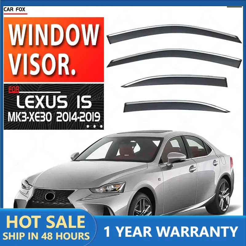 Para lexus is xe20 xe30 xe10 1998-2019 viseira da janela do carro toldo abrigos pára-brisa janela lateral chuva sol sombra acessórios automóveis