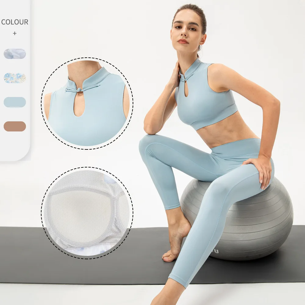 Conjunto de Yoga todo en uno para mujer, chándal deportivo elástico para Fitness, entrenamiento, ropa de baile, gimnasio