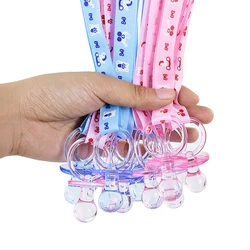 10pcs Acrylic Pink Blue Baby Pacifiers Necklace for Baby Shower Gender Reveal Party Table Decoration Birthday Game Party Favors