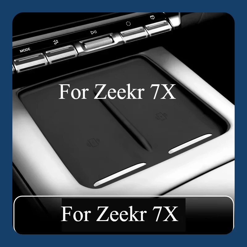 

For Zeekr 7X 2024 2025 Car Styling Central Control Wireless Charging Silicone Pad Central Storage Dustproof Mat Acccessories