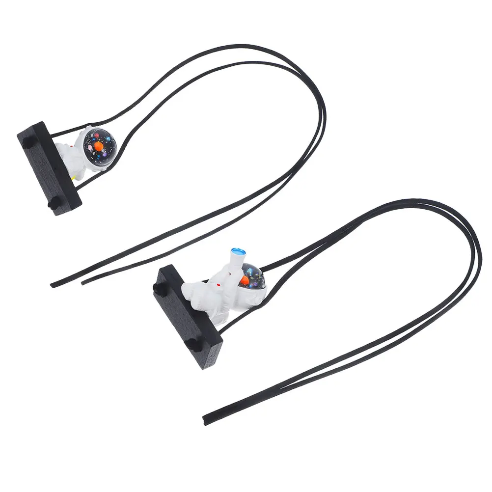 

2pcs Car Interior Pendants Astronaut Shape Resin Material Rear View Mirror Accessories Decoration Hanging Ornament Car