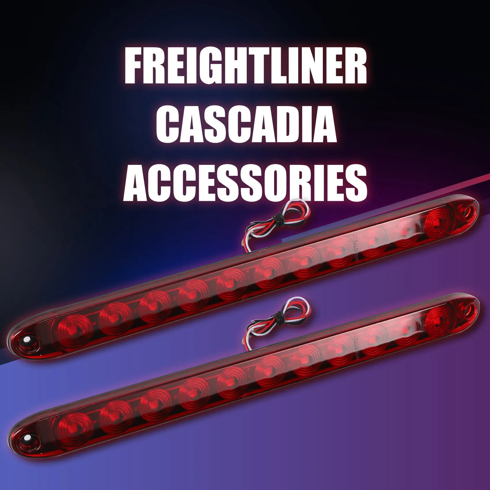 2Pcs Red 15 Inch 11 Led Trailer Light Bar Sealed Turn Tail Waterproof Main in Car Light
