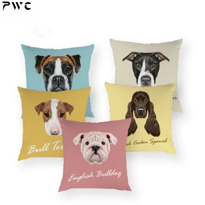 

Labrador Cushion Cover Cartoon Dog Cushions Covers Dachshund Print Pillow Case Cushions Animal Home Sofa Car Pillowcase Cojines