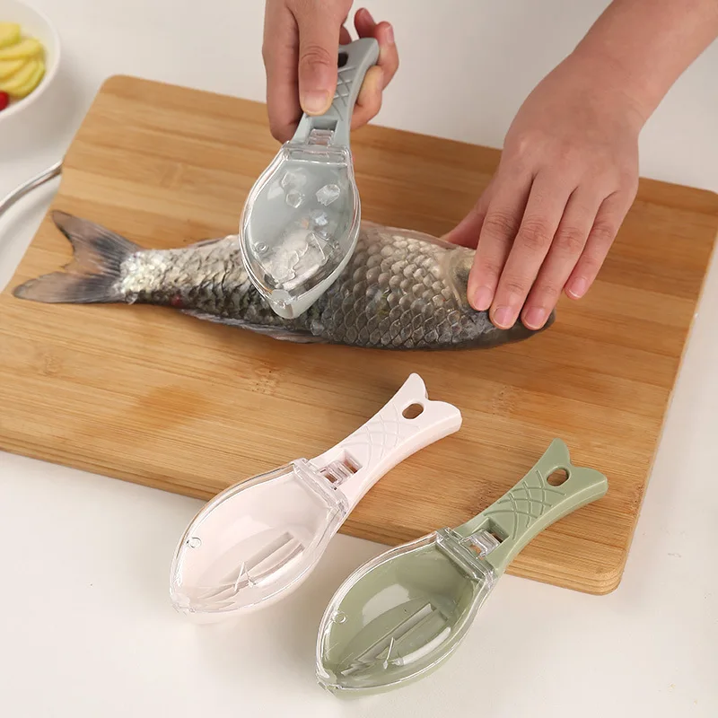 1/10PCS Fish Scale Scraper Fish Skin Brush Seafood Tools Fast Remove Fish Scraper Cleaning Knife Kitchen Accessories ﻿