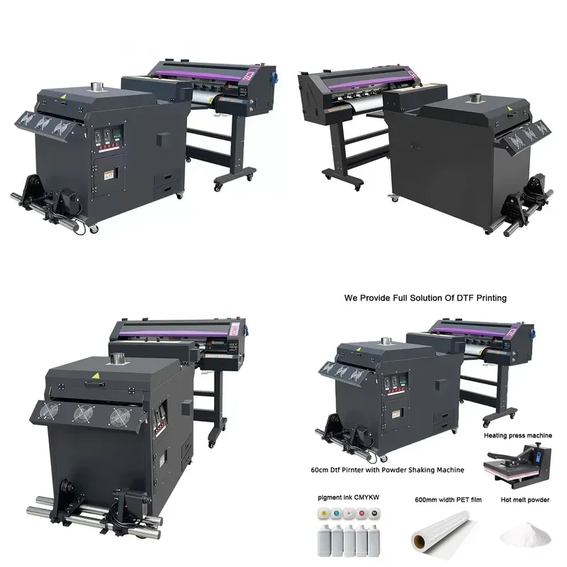 A1 DTF Printer 60cm Two I3200 Printheads for T Shirt Transfer Width 24 Inch A1 CE Certified Digital Printing Machine