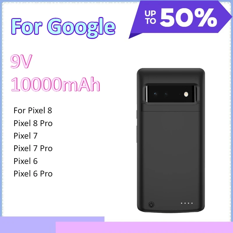 

10000mAh For Google Pixel 6/7/8 Pixel pro 6/7/8 Charger Case Power Case Battery Pack Power Bank Wireless Charging Cover