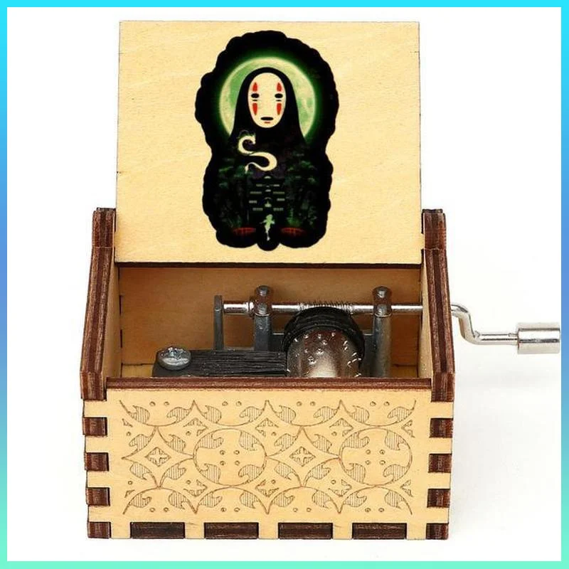 Animation Hayao Miyazaki Spirited Away Wooden Music Box Music Rainbow Ornaments Girl Christmas Toys Hand Stall Building Blocks