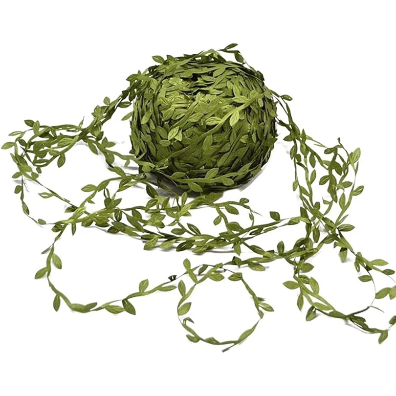 10/20 Meters Artificial Small Leaf Rope Flower Wreath Plant Vine Home Wedding Festival Room Centerpieces Outdoor Garden Hot Sale