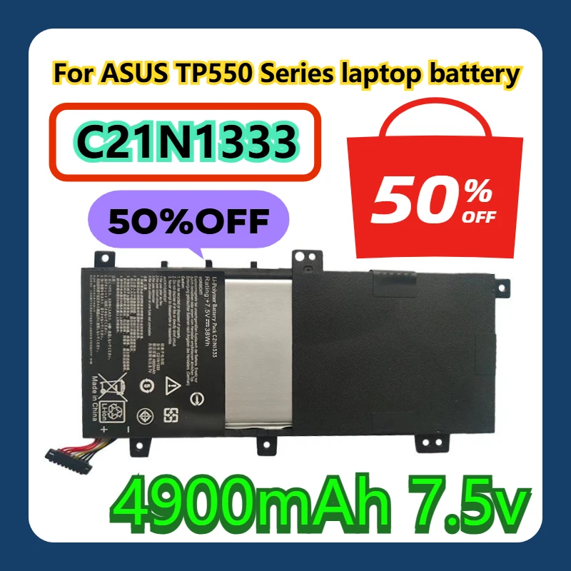 

For ASUS TP550 Series C21N1333 4900mAh 7.5v laptop battery