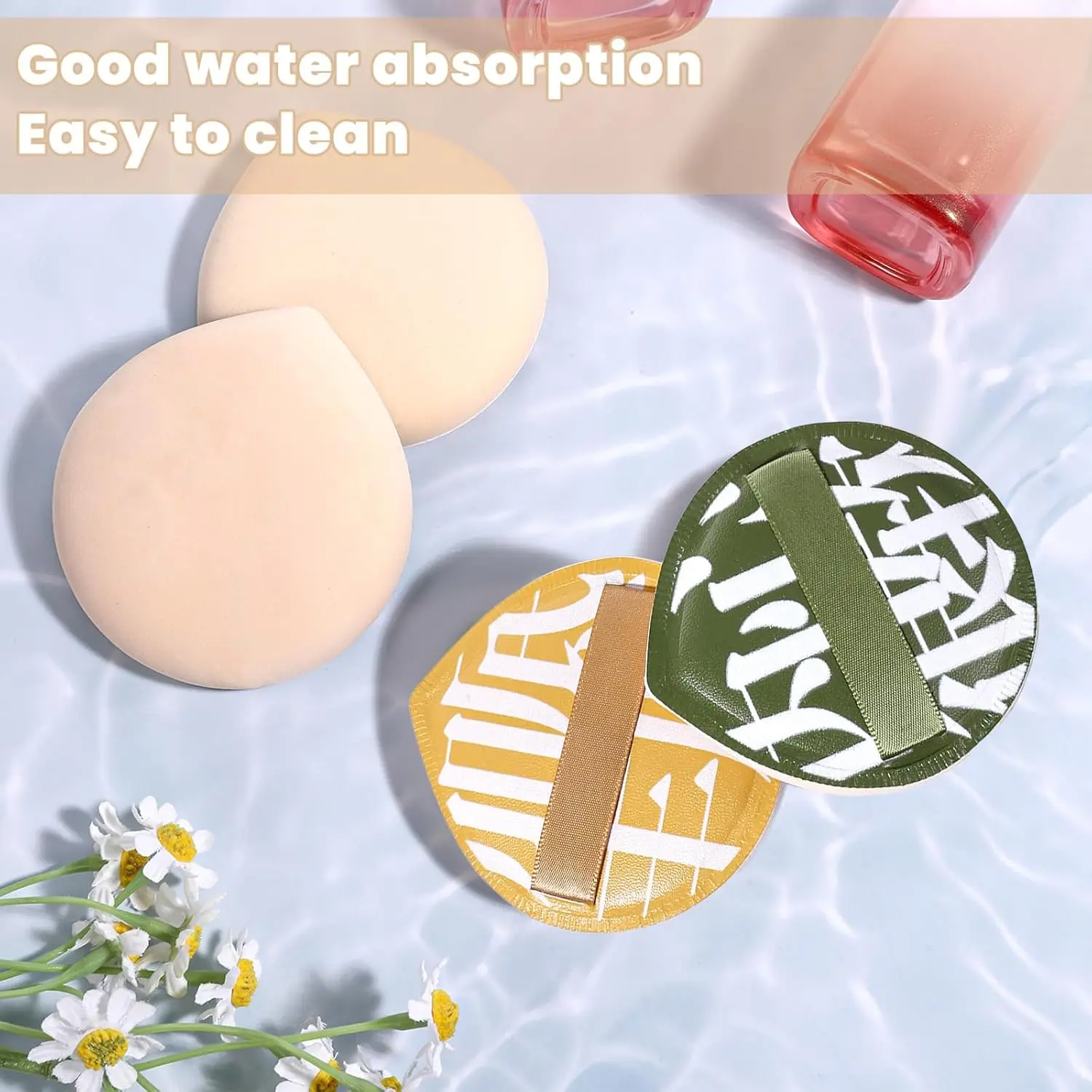 6 spugne per trucco idrofilo, frullatori di grandi dimensioni senza lattice per liquidi/crema/polvere |   Kit da viaggio Pore-Blurring Tutti i tipi di pelle