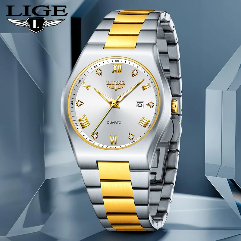 

2025 LIGE лучший бренд класса люкс мужские часы модные деловые кварцевые наручные часы 30 м водонепроницаемые светящиеся часы с датой мужские Reloj Hombre