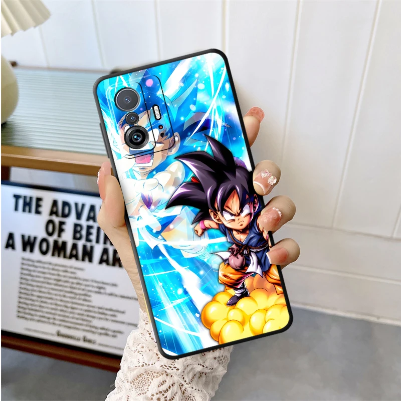 Zwarte Zachte Telefoon Cover Case voor Xiaomi Redmi 9 K40 K80 Pro 13C 10 14C A4 A5 A3 12C A1 A2 Plus Dragon Ball Son Gohan