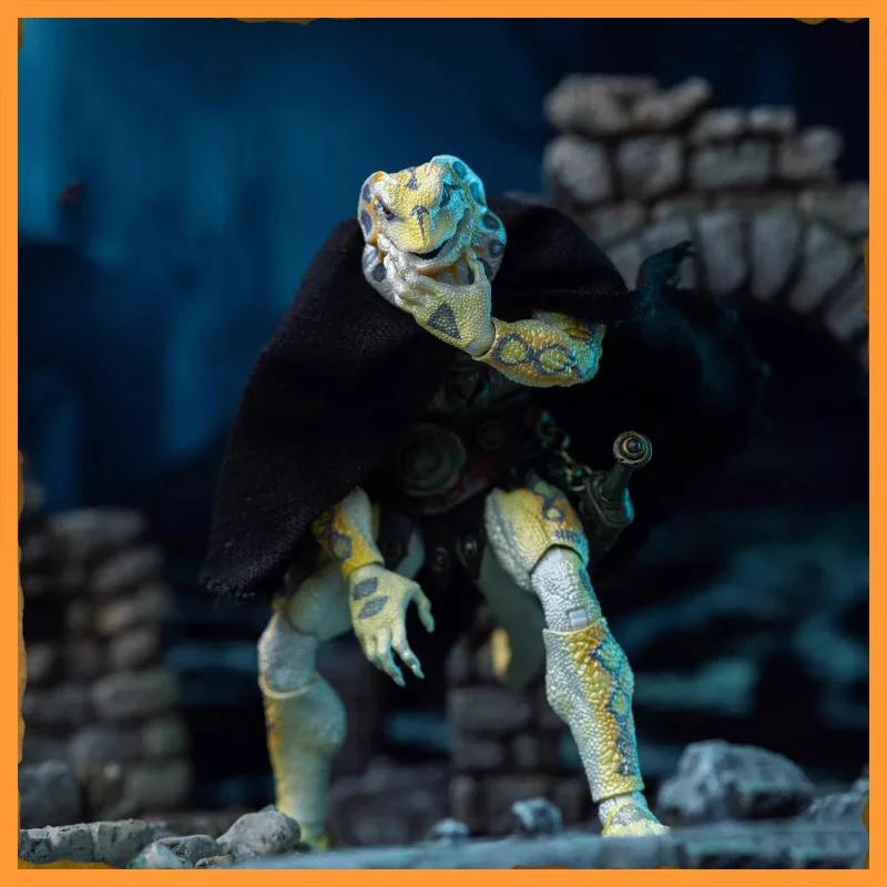 

In Stock 1/12 Scale HS Black Cloak Jacket Holding Weapon White Lizard Full Set Fit 6inch Action Figure Model Toys