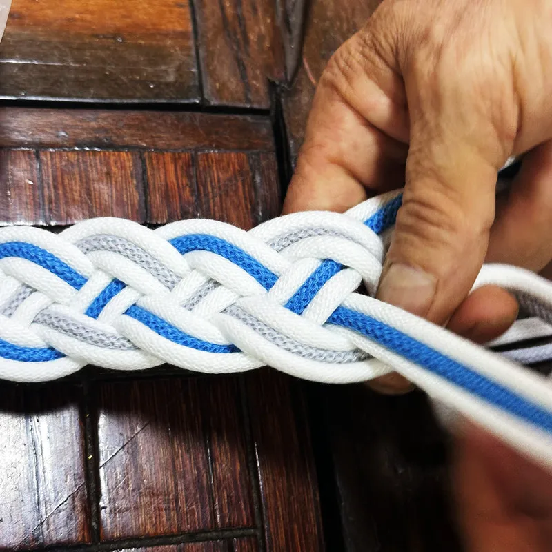 Cordón hecho a mano para ceremonia de boda en algodón natural Cuerda de lazo de boda Patrón celta tradicional Hecho a mano un matrimonio feliz