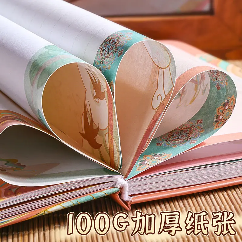 China Style Dunhuang Limited Handbook High-value hardcover notebook Thickened 80 full-color inner page diaries planners